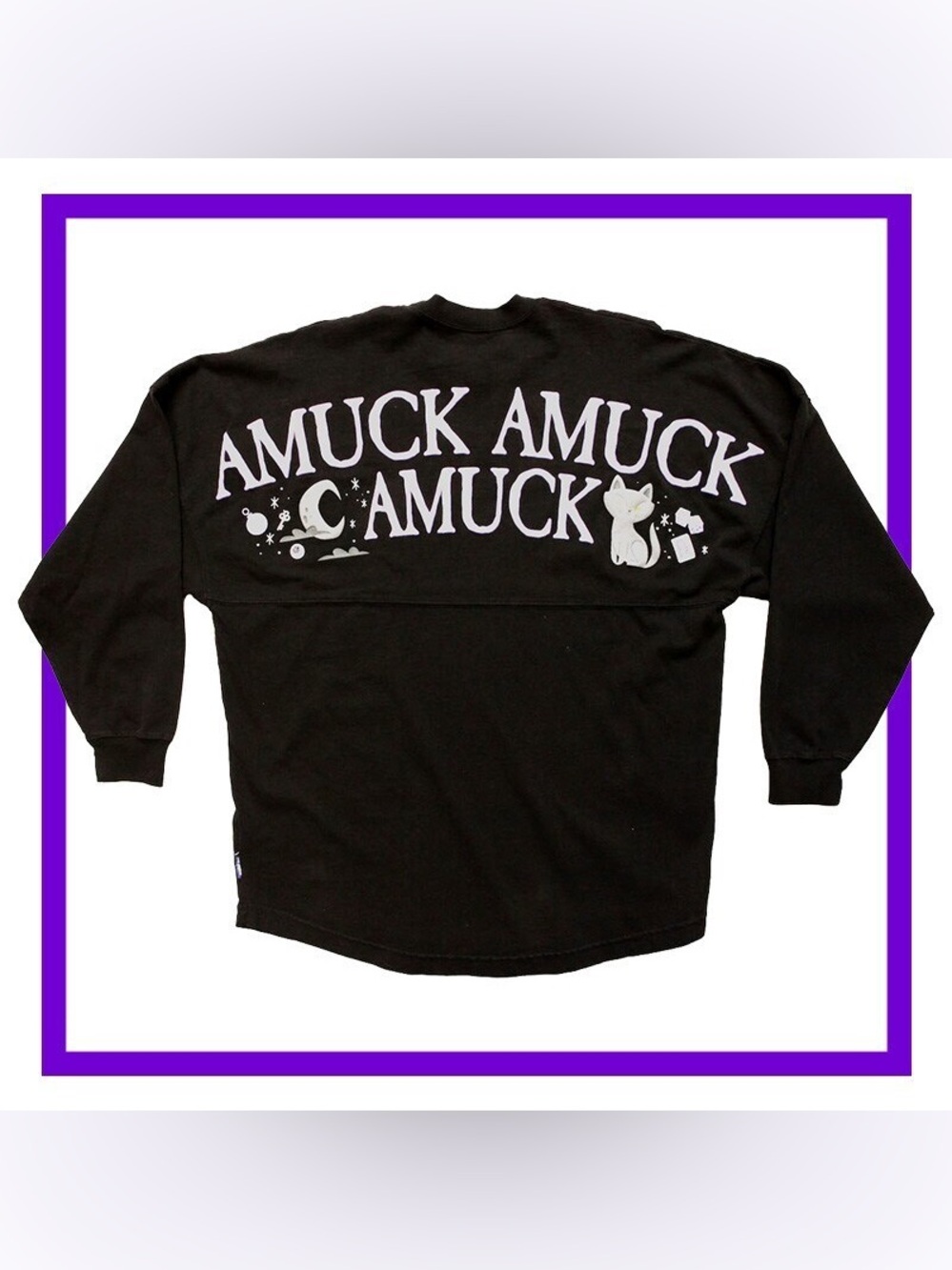 Disney Hocus Pocus Amuck Spirit Jersey Halloween Party Black Sz M Magic Kingdom